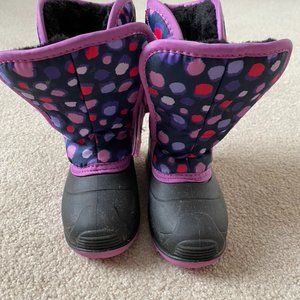 Kamik Snow Boots Toddler Girls Polka Dot Size 8